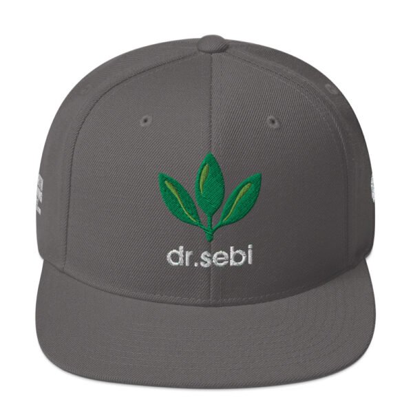 Dr. Sebi Snapback Cap – Unisex (White Text) - Image 21