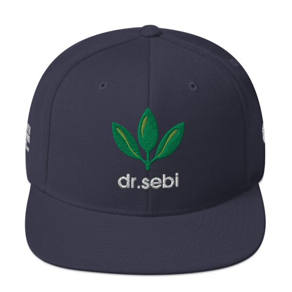 Dr. Sebi Snapback Cap – Unisex (White Text) - Image 33