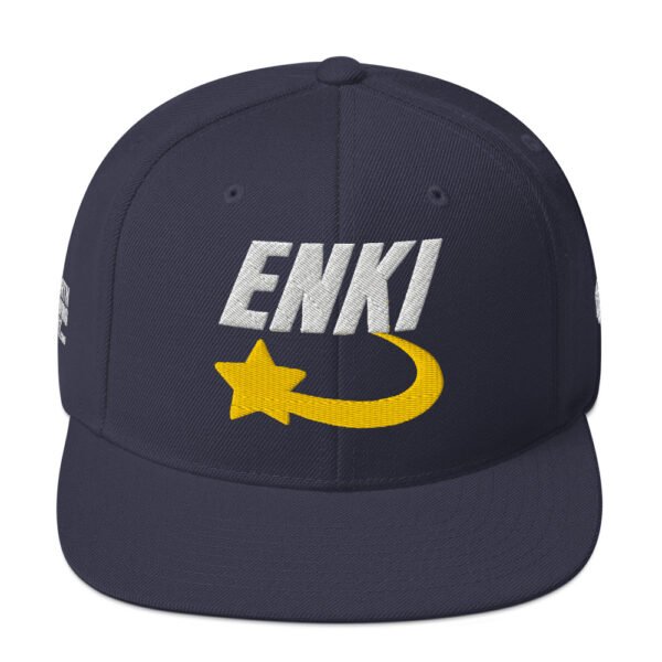 Enki Snapback Cap – Unisex (White Text) - Image 9