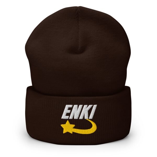 Enki Hat – Cuffed Beanie Unisex (White Text) - Image 12