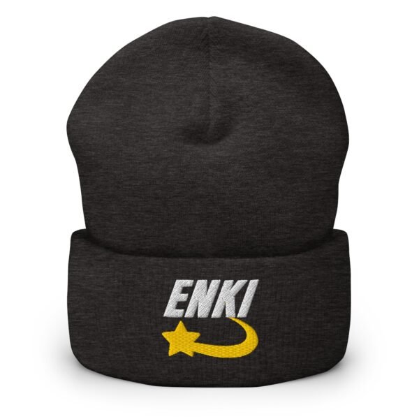 Enki Hat – Cuffed Beanie Unisex (White Text) - Image 14