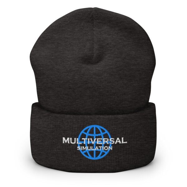 Multiversal Simulation Hat – Cuffed Beanie Unisex (White Text)