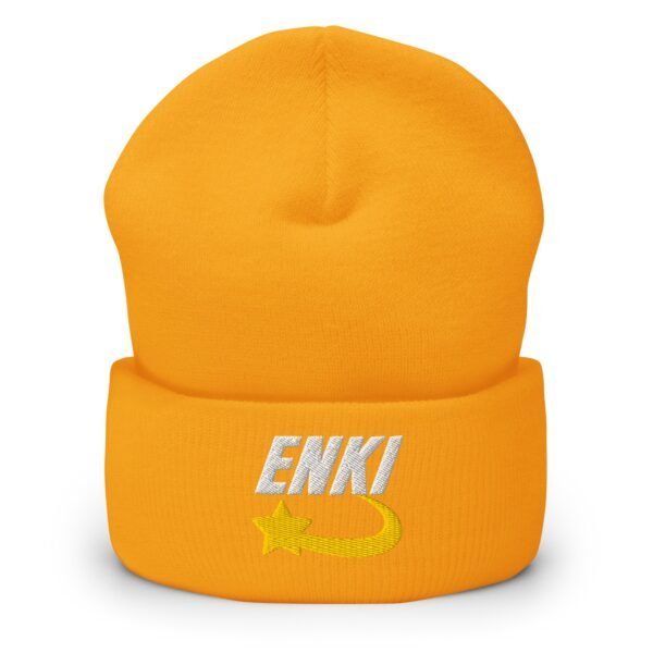 Enki Hat – Cuffed Beanie Unisex (White Text) - Image 17