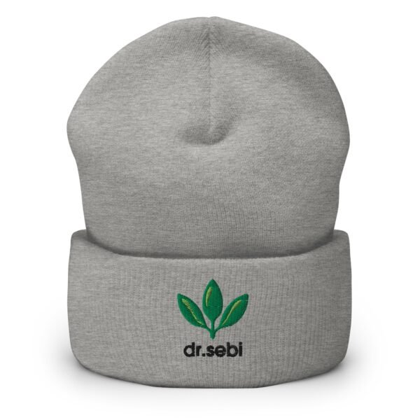 Dr. Sebi Hat – Cuffed Beanie Unisex (Black Text) - Image 10