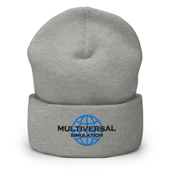 Multiversal Simulation Hat – Cuffed Beanie Unisex (Black Text)