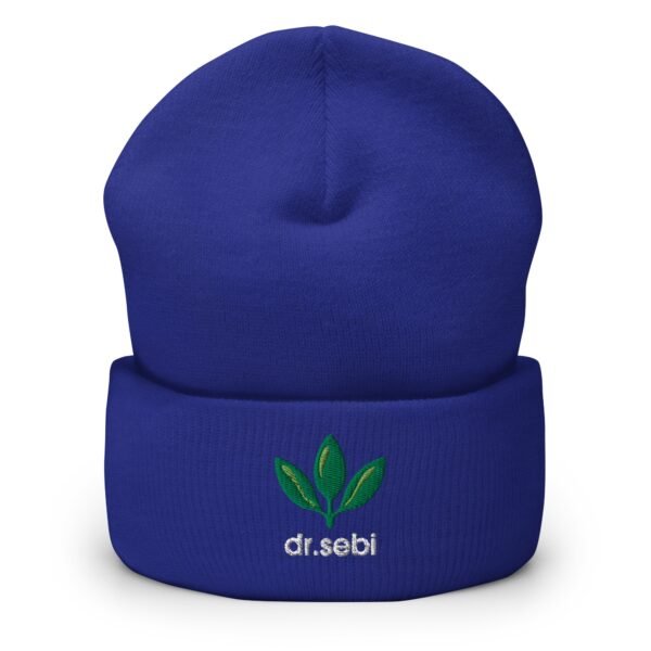 Dr. Sebi Hat – Cuffed Beanie Unisex (White Text) - Image 14