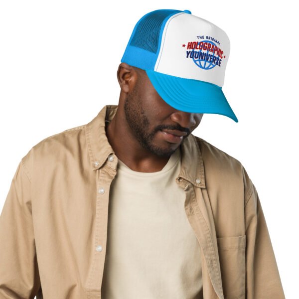 Holographic YOUniverse Foam Trucker Cap – Unisex - Image 13