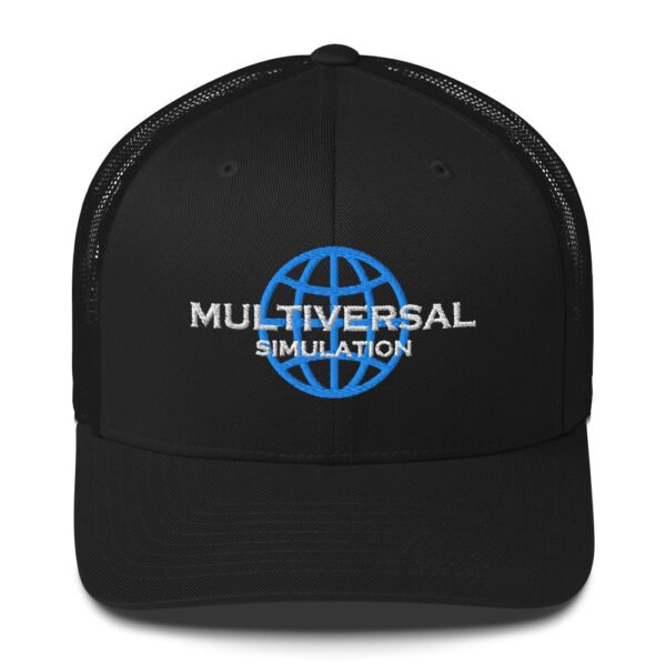 Multiversal Simulation Trucker Cap – Unisex (White Text) - Image 17