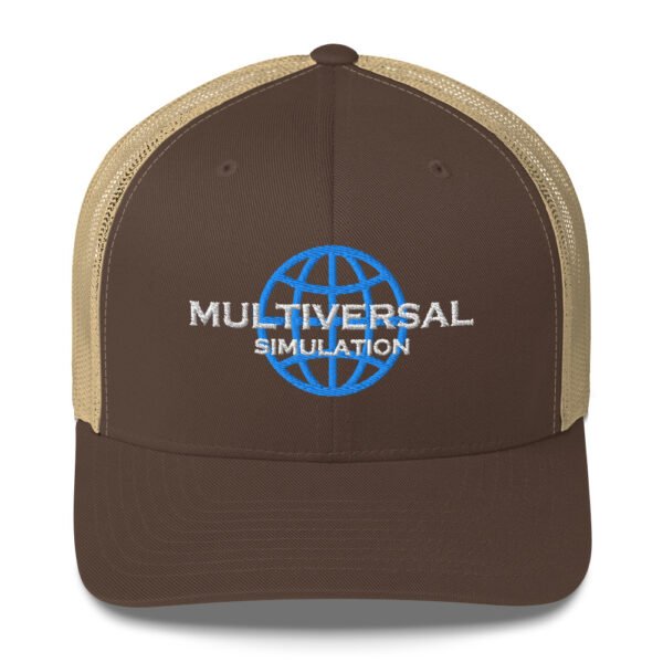Multiversal Simulation Trucker Cap – Unisex (White Text) - Image 65