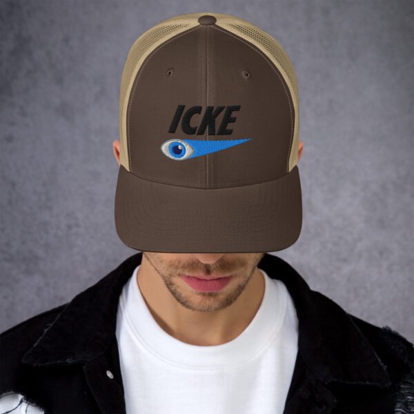 Icke Trucker Cap – Unisex (Black Text) - Image 90