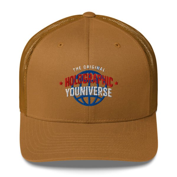 Holographic YOUniverse Trucker Cap – Unisex (White Text) - Image 81