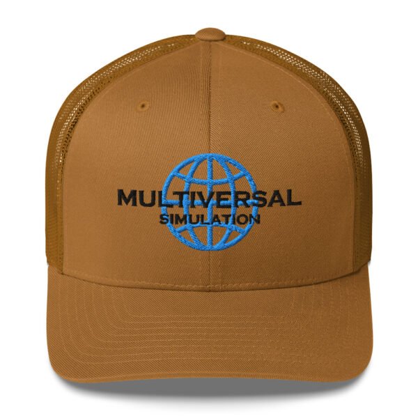 Multiversal Simulation Trucker Cap – Unisex (Black Text) - Image 17