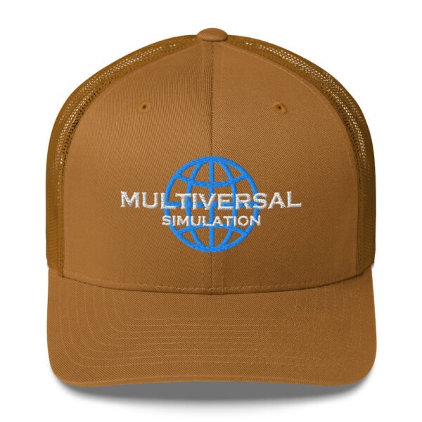 Multiversal Simulation Trucker Cap – Unisex (White Text) - Image 89