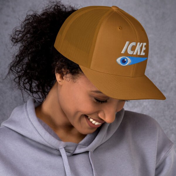 Icke Trucker Cap – Unisex (White Text) - Image 93