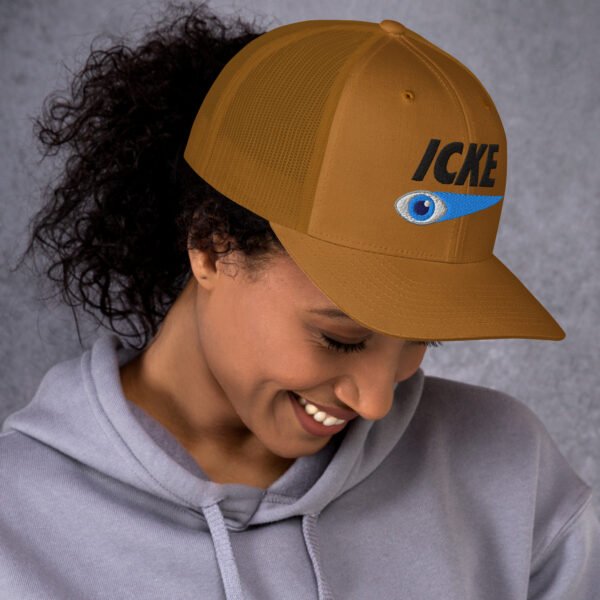 Icke Trucker Cap – Unisex (Black Text) - Image 37