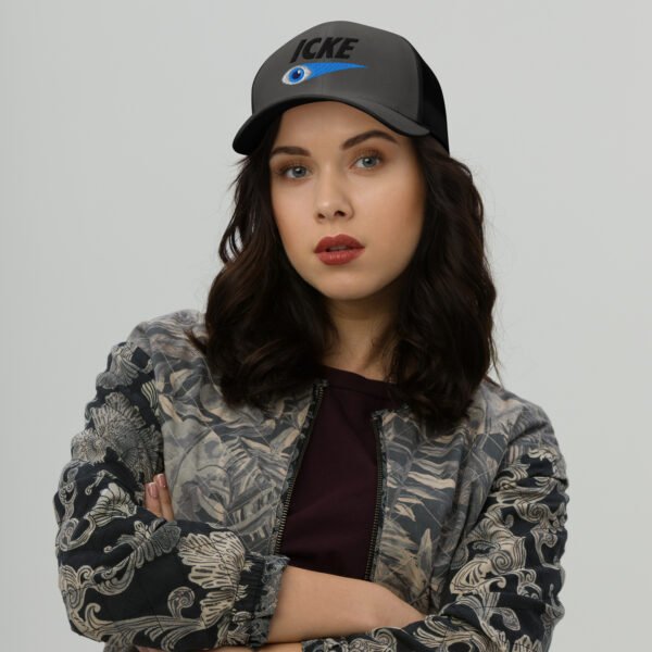 Icke Trucker Cap – Unisex (Black Text) - Image 15