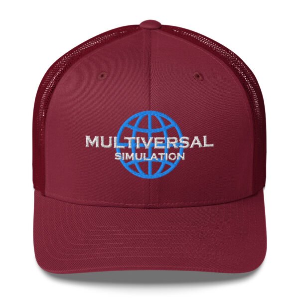 Multiversal Simulation Trucker Cap – Unisex (White Text) - Image 57