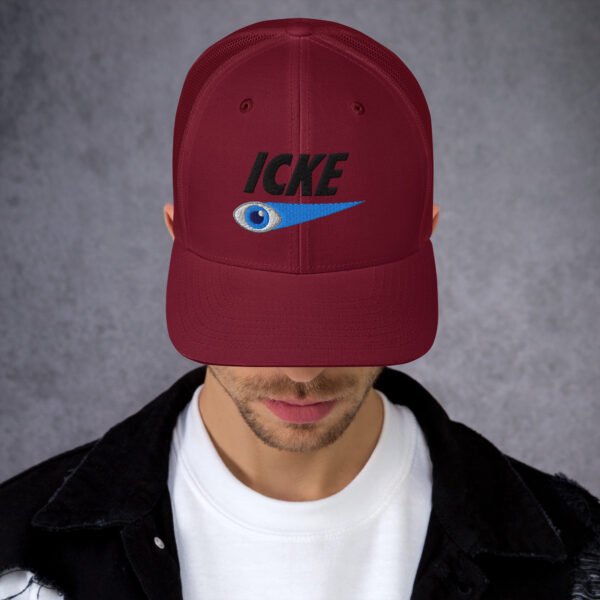 Icke Trucker Cap – Unisex (Black Text) - Image 106