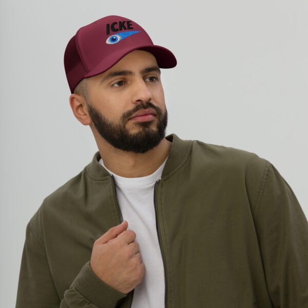 Icke Trucker Cap – Unisex (Black Text) - Image 110