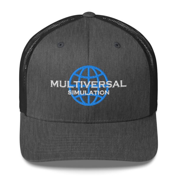 Multiversal Simulation Trucker Cap – Unisex (White Text) - Image 73