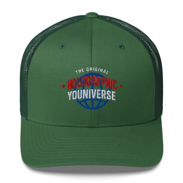 Holographic YOUniverse Trucker Cap – Unisex (White Text) - Image 73