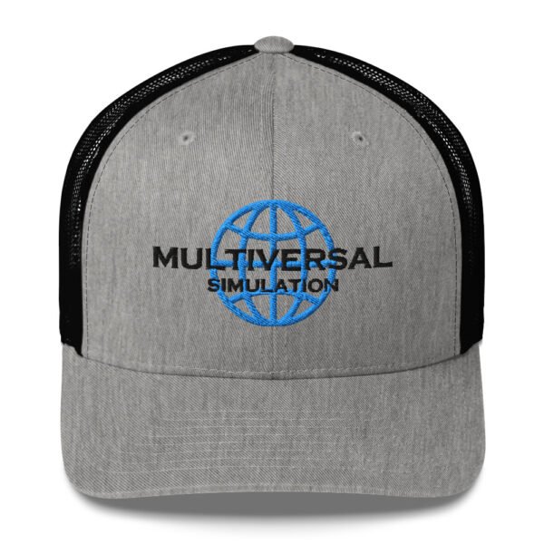 Multiversal Simulation Trucker Cap – Unisex (Black Text) - Image 41