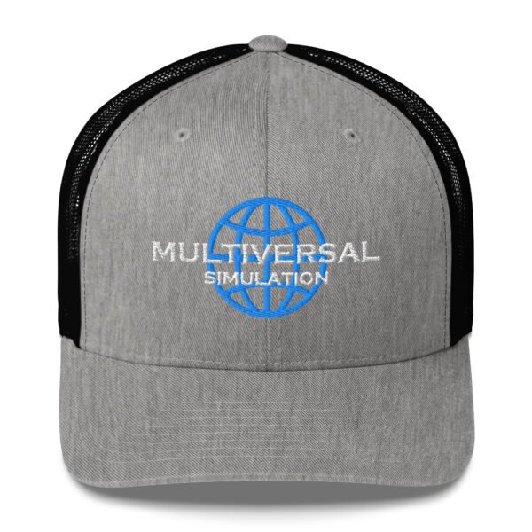 Multiversal Simulation Trucker Cap – Unisex (White Text) - Image 113