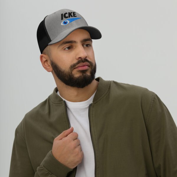 Icke Trucker Cap – Unisex (Black Text) - Image 62