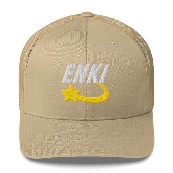 Enki Trucker Cap – Unisex (White Text) - Image 129