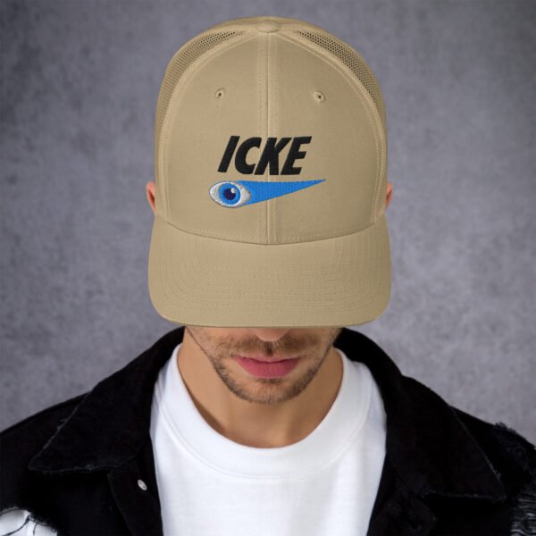 Icke Trucker Cap – Unisex (Black Text) - Image 74