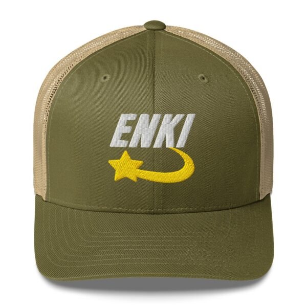 Enki Trucker Cap – Unisex (White Text) - Image 137