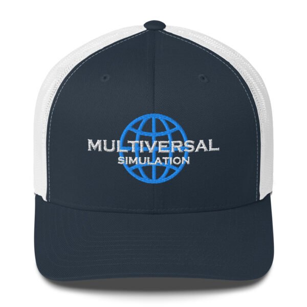 Multiversal Simulation Trucker Cap – Unisex (White Text) - Image 41