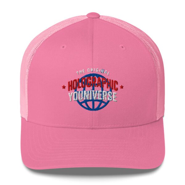 Holographic YOUniverse Trucker Cap – Unisex (White Text) - Image 97