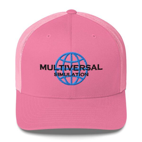 Multiversal Simulation Trucker Cap – Unisex (Black Text) - Image 33