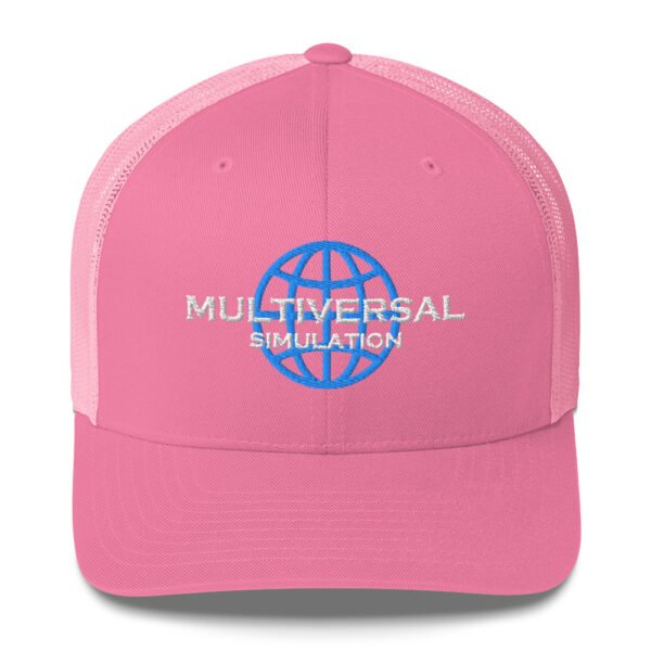 Multiversal Simulation Trucker Cap – Unisex (White Text) - Image 105
