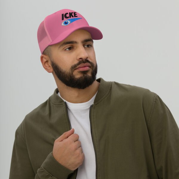 Icke Trucker Cap – Unisex (Black Text) - Image 54