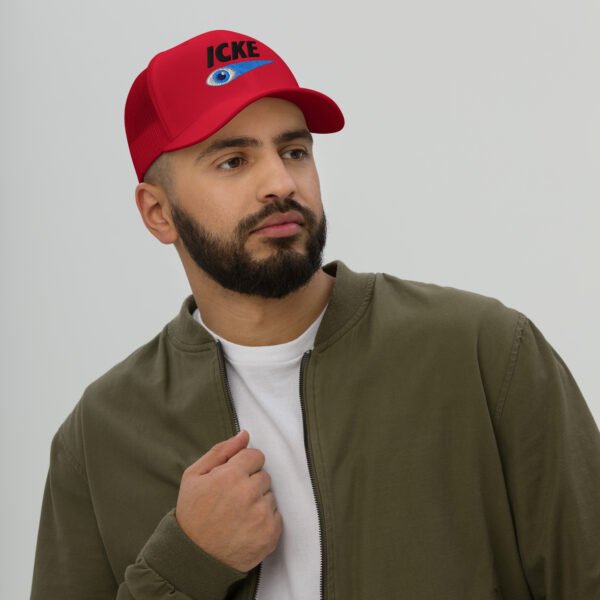 Icke Trucker Cap – Unisex (Black Text) - Image 102