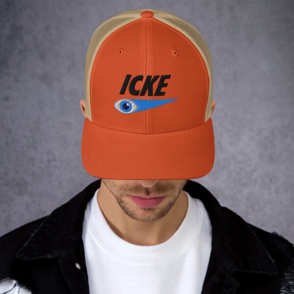 Icke Trucker Cap – Unisex (Black Text) - Image 42