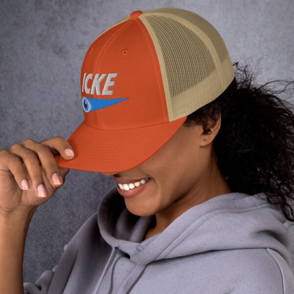 Icke Trucker Cap – Unisex (White Text) - Image 100