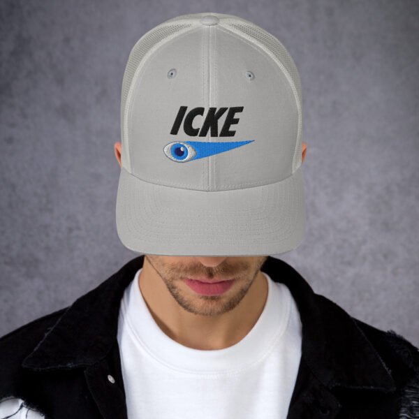 Icke Trucker Cap – Unisex (Black Text) - Image 66