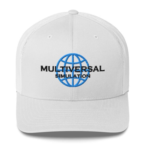 Multiversal Simulation Trucker Cap – Unisex (Black Text)
