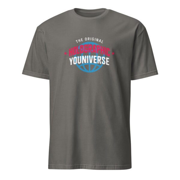 Holographic YOUniverse T-Shirt – Short-Sleeve Unisex Tee (White Text) - Image 29