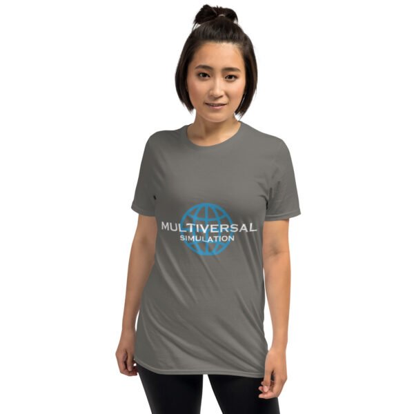 Multiversal Simulation T-Shirt – Short-Sleeve Unisex Tee (White Text) - Image 7