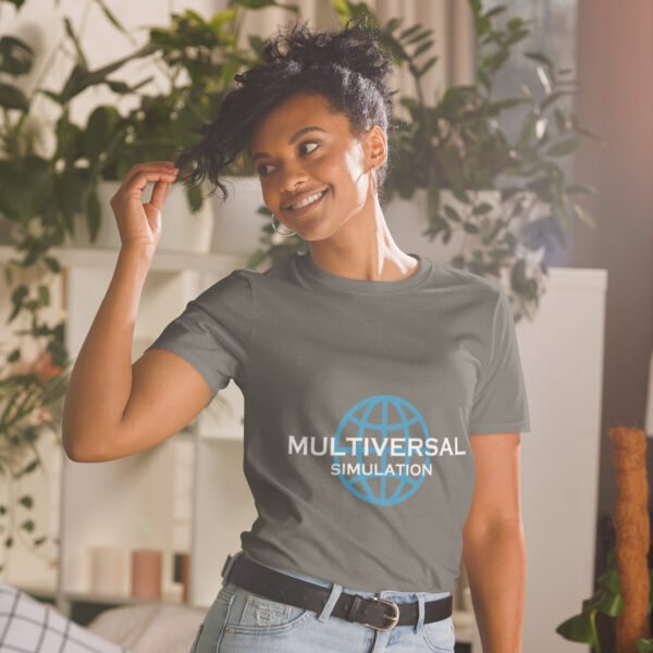 Multiversal Simulation T-Shirt – Short-Sleeve Unisex Tee (White Text) - Image 10