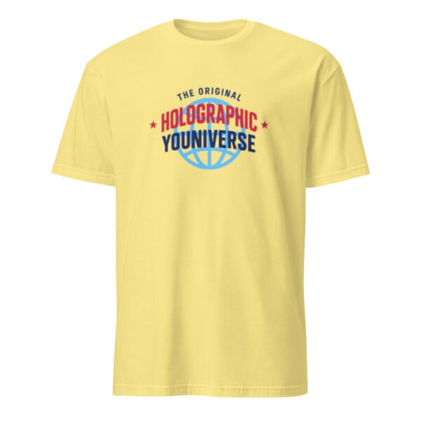 Holographic YOUniverse T-Shirt – Short-Sleeve Unisex Tee (Navy Text) - Image 23