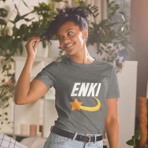 Enki T-Shirt - Short-Sleeve Unisex Tee (White Text) - Image 10