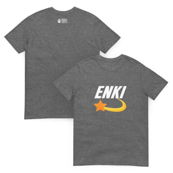 Enki T-Shirt - Short-Sleeve Unisex Tee (White Text) - Image 11