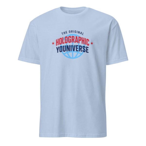 Holographic YOUniverse T-Shirt – Short-Sleeve Unisex Tee (Navy Text) - Image 17