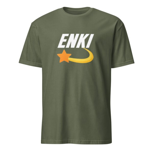 Enki T-Shirt - Short-Sleeve Unisex Tee (White Text) - Image 29