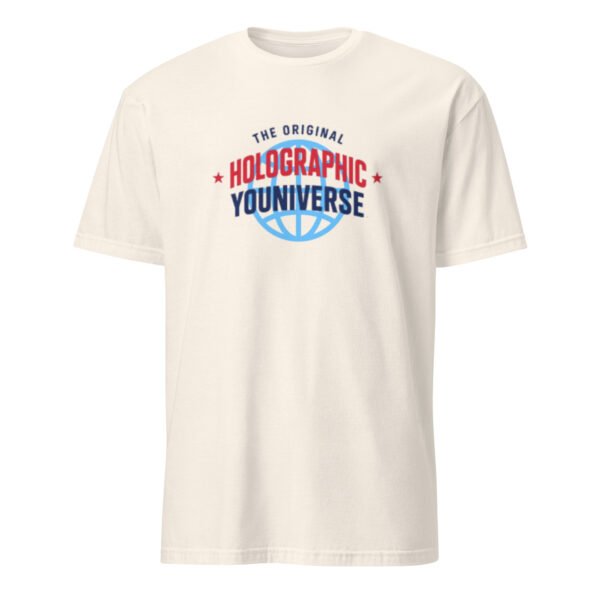 Holographic YOUniverse T-Shirt – Short-Sleeve Unisex Tee (Navy Text) - Image 25